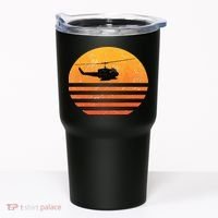 Distressed Huey Helicopter Uh1 Vietnam War Veteran Tumbler thumb 0