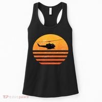 Distressed Huey Helicopter Uh1 Vietnam War Veteran Women's Tank Top thumb 0