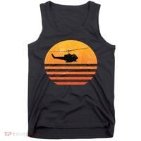 Distressed Huey Helicopter Uh1 Vietnam War Veteran Tank Top thumb 0