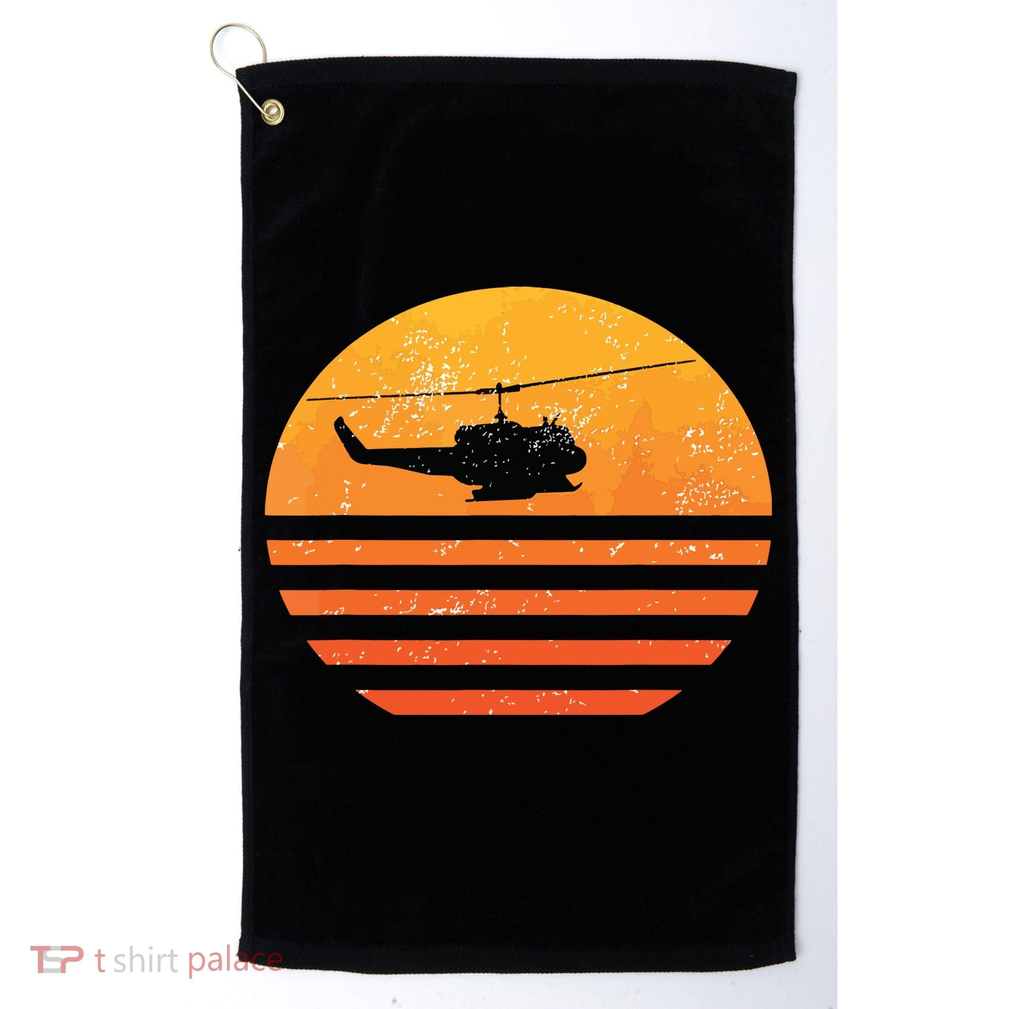 Distressed Huey Helicopter Uh1 Vietnam War Veteran Golf Towel