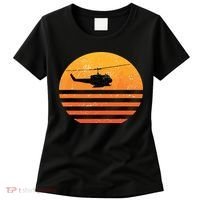 Distressed Huey Helicopter Uh1 Vietnam War Veteran Women's T-Shirt thumb 0