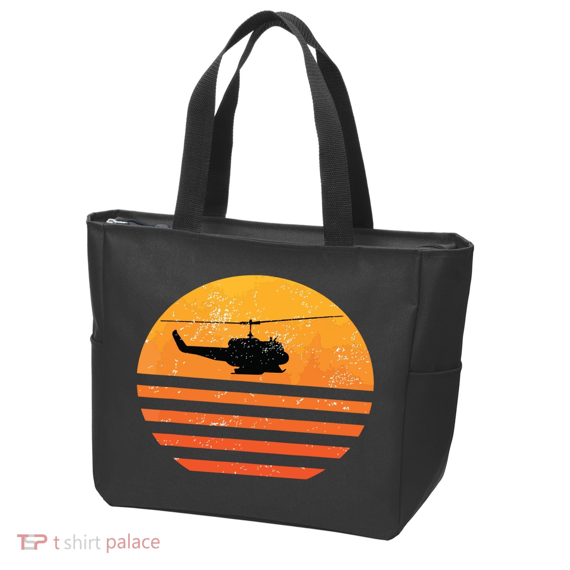 Distressed Huey Helicopter Uh1 Vietnam War Veteran Tote Bag