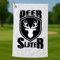 Deer Hunter Hunting Buck Sportsman Golf Towel thumb 1