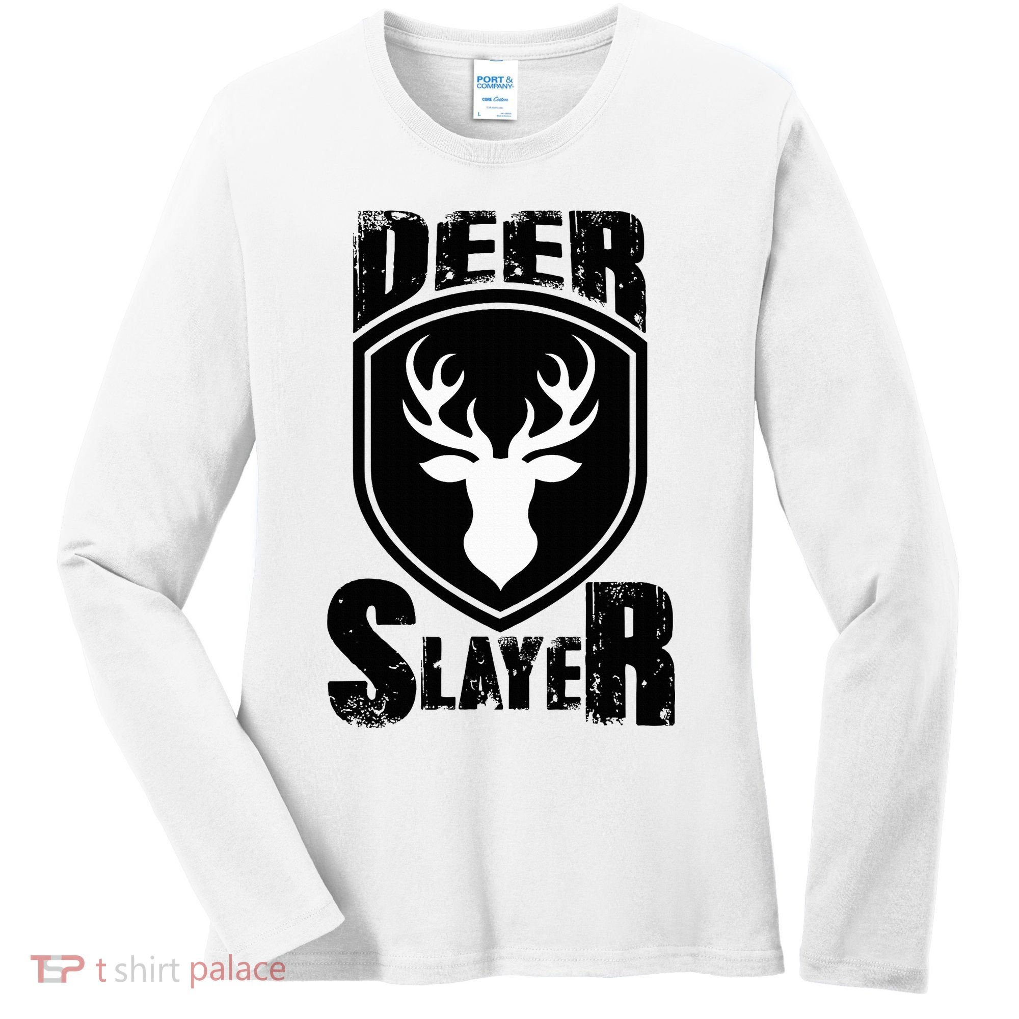 Deer Hunter Hunting Buck Sportsman Women's Long Sleeve Shirt