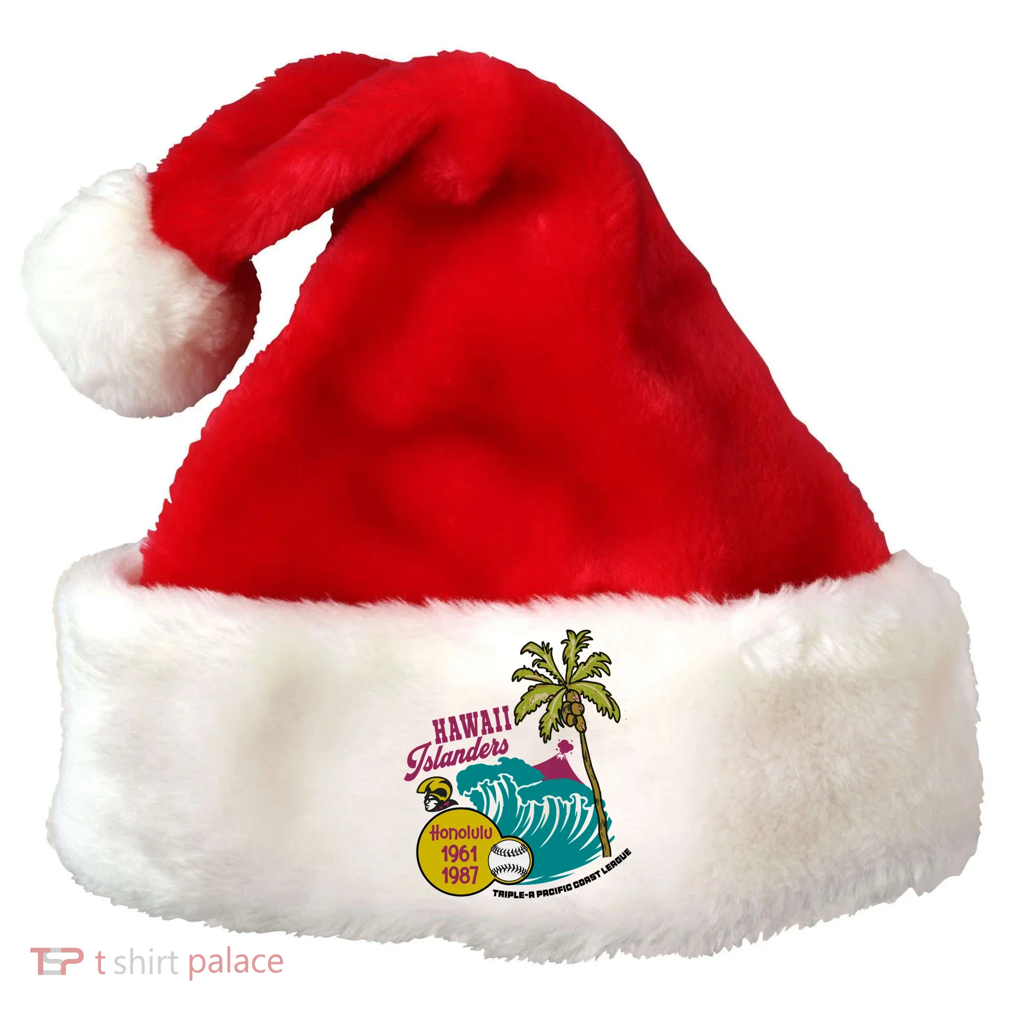 Defunct Hawaii Islanders Baseball Team Santa Hat