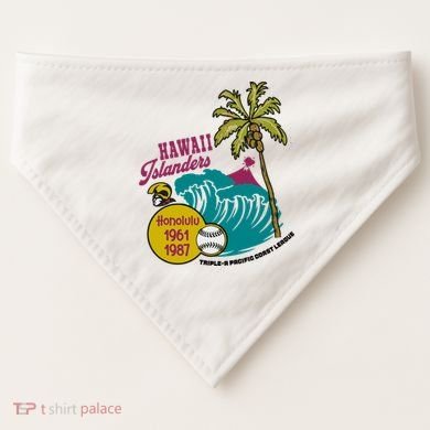 Defunct Hawaii Islanders Baseball Team USA-Made Doggie Bandana