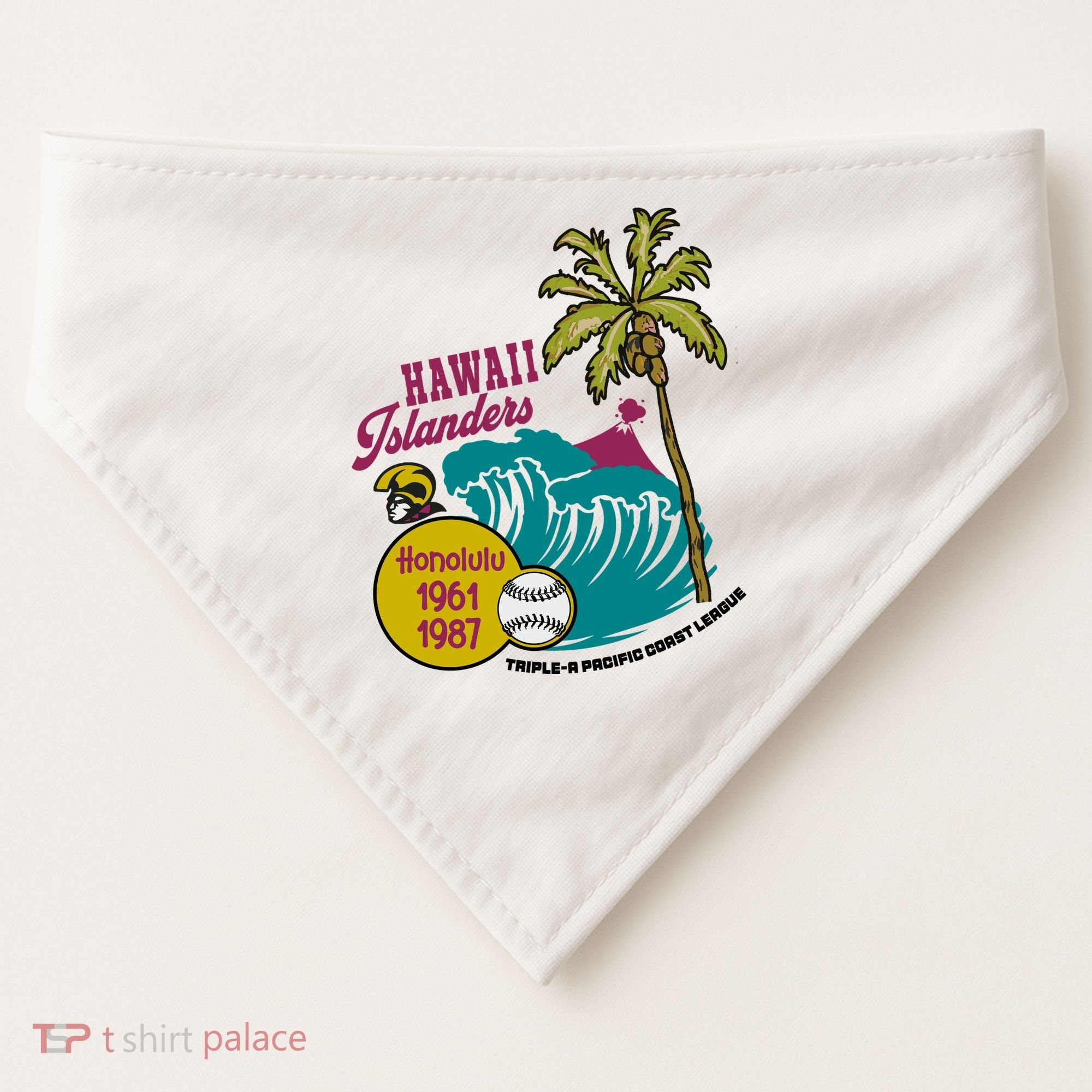 Defunct Hawaii Islanders Baseball Team USA-Made Doggie Bandana