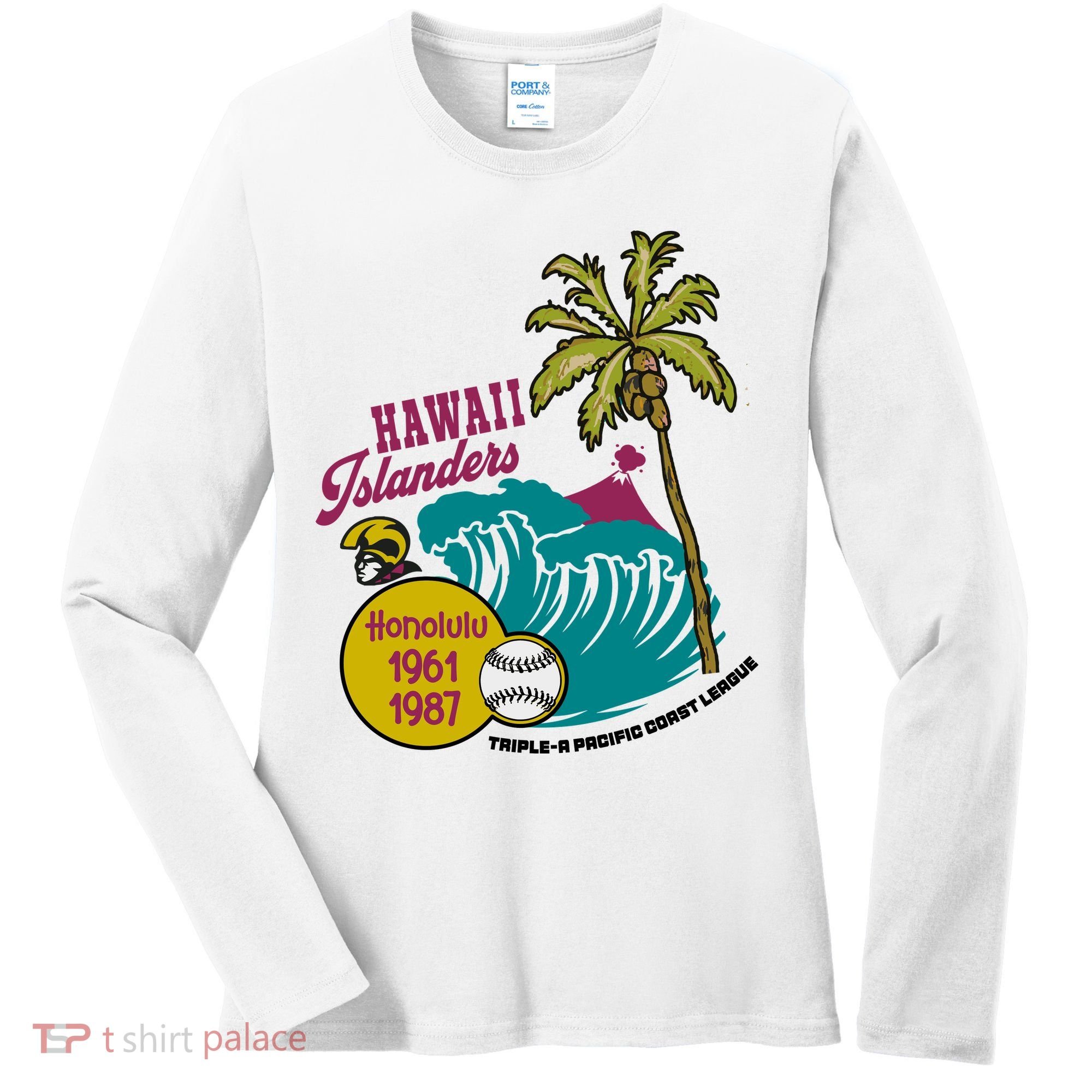 Defunct Hawaii Islanders Baseball Team Women's Long Sleeve Shirt