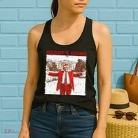 DaddyS Home ILl Be Home For Christmas Fun Trump 2024 Xmas Women's Tank Top thumb 2