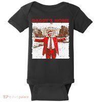 DaddyS Home ILl Be Home For Christmas Fun Trump 2024 Xmas Baby Bodysuit thumb 0