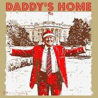 DaddyS Home ILl Be Home For Christmas Fun Trump 2024 Xmas Mousepad thumb 1