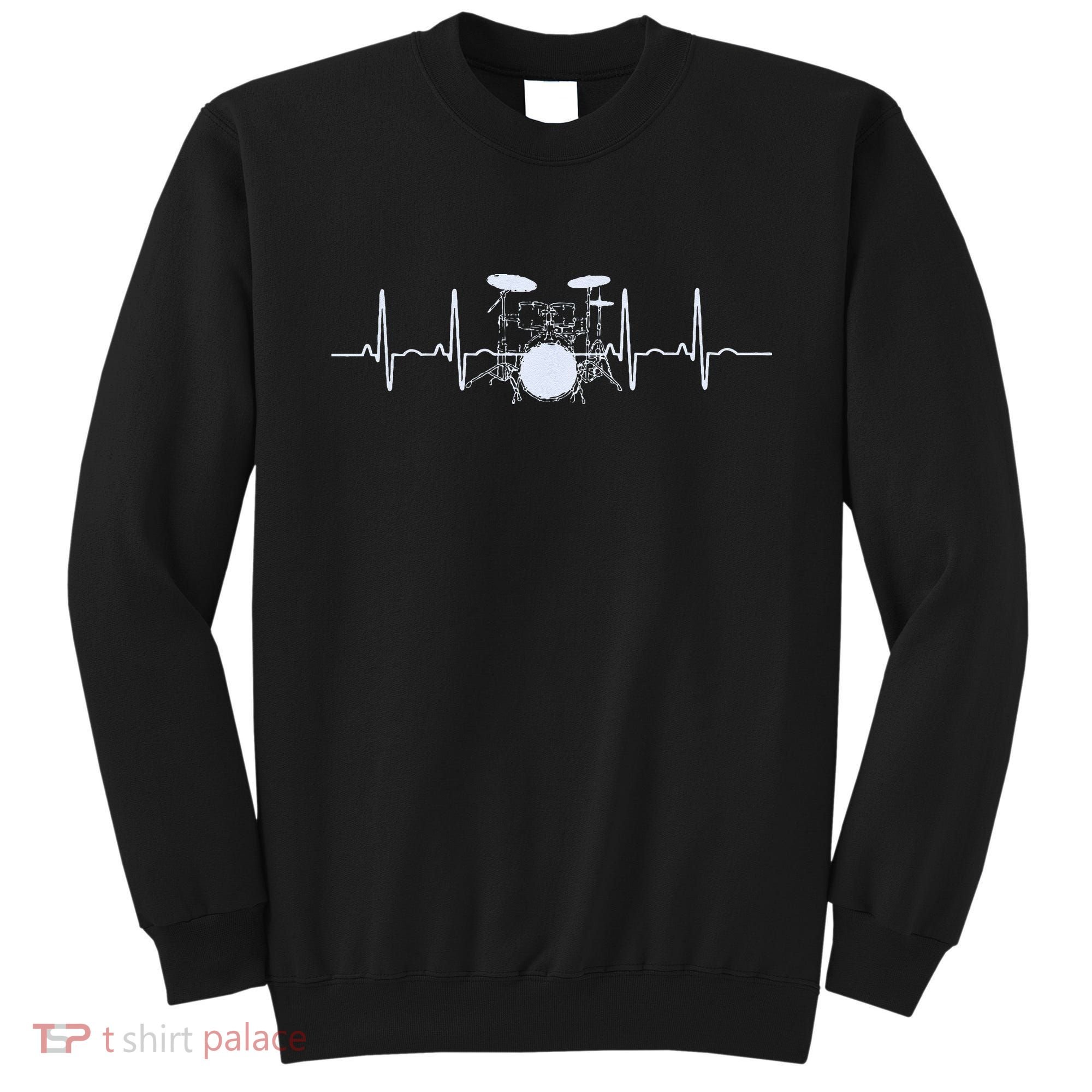 Drum Heartbeat Lifeline Music Lover Gift Drummer Sweatshirt