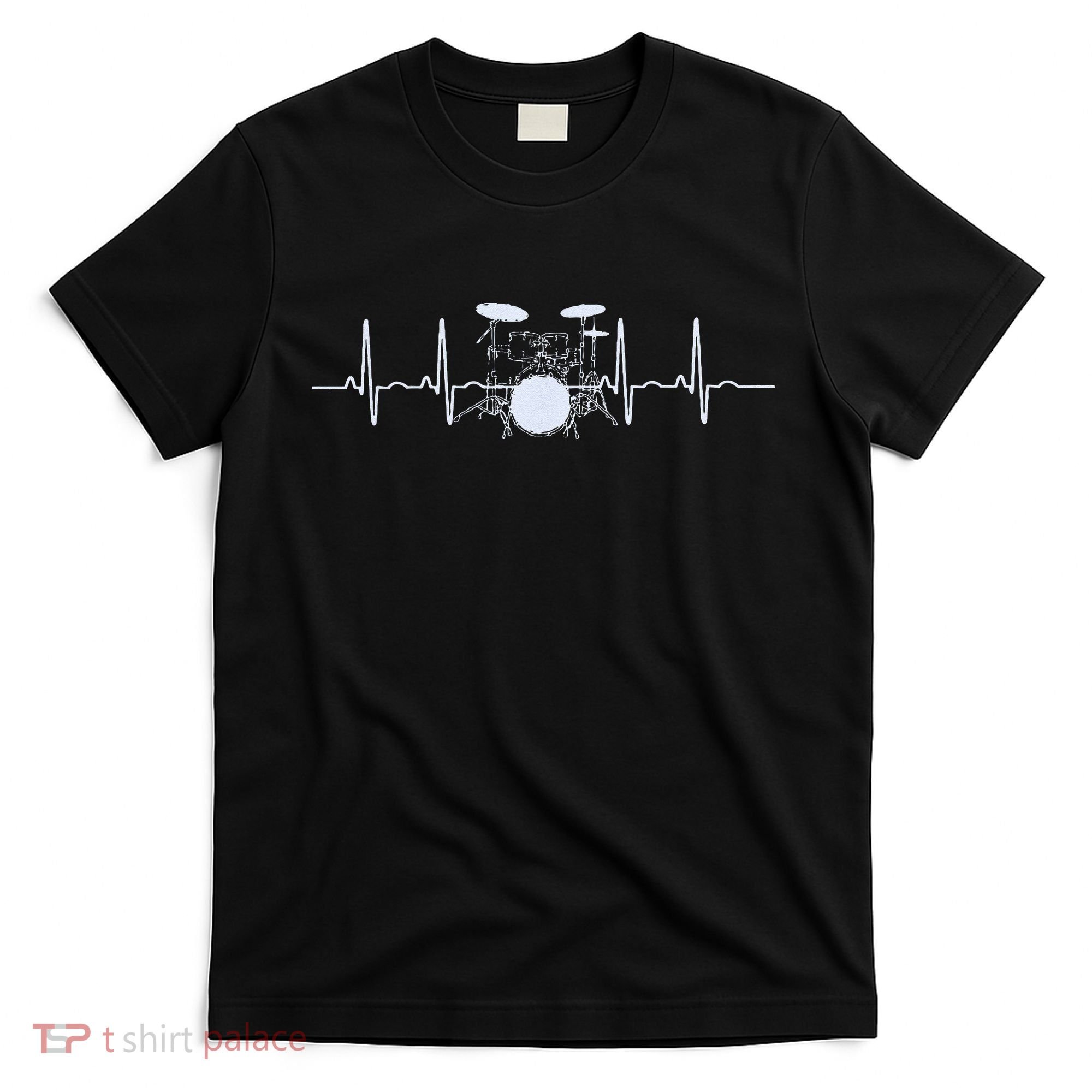 Drum Heartbeat Lifeline Music Lover Gift Drummer T-Shirt