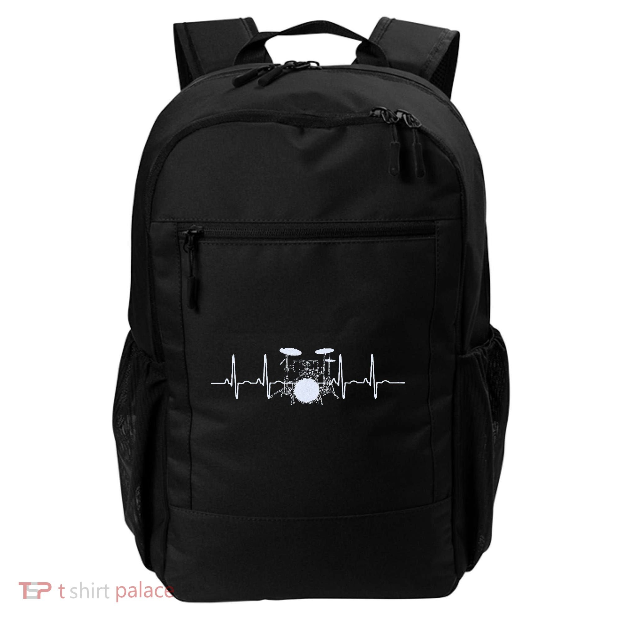 Drum Heartbeat Lifeline Music Lover Gift Drummer Backpack