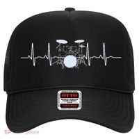 Drum Heartbeat Lifeline Music Lover Gift Drummer Hat thumb 0