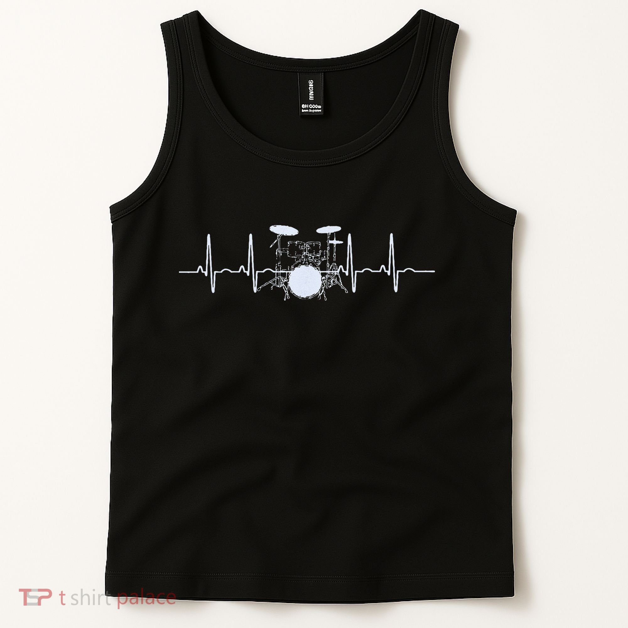 Drum Heartbeat Lifeline Music Lover Gift Drummer Tank Top
