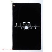 Drum Heartbeat Lifeline Music Lover Gift Drummer Golf Towel thumb 0