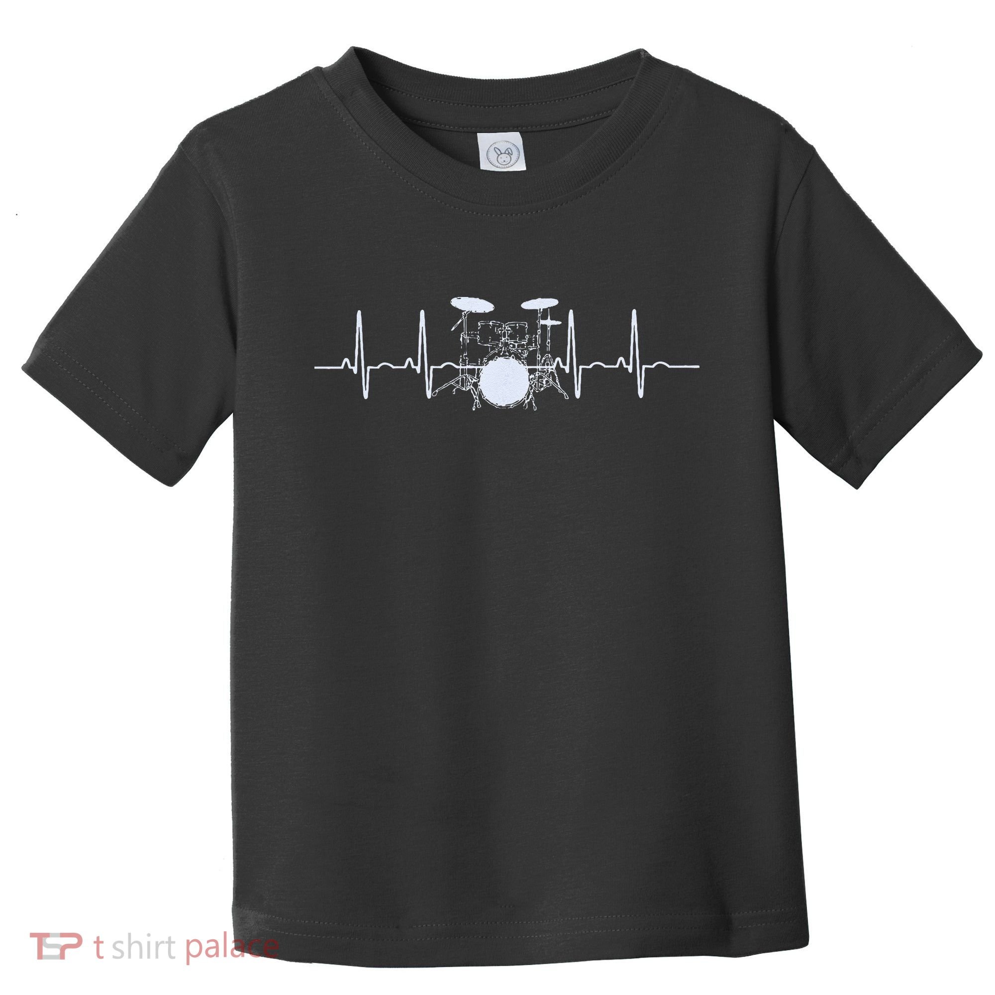 Drum Heartbeat Lifeline Music Lover Gift Drummer Toddler T-Shirt
