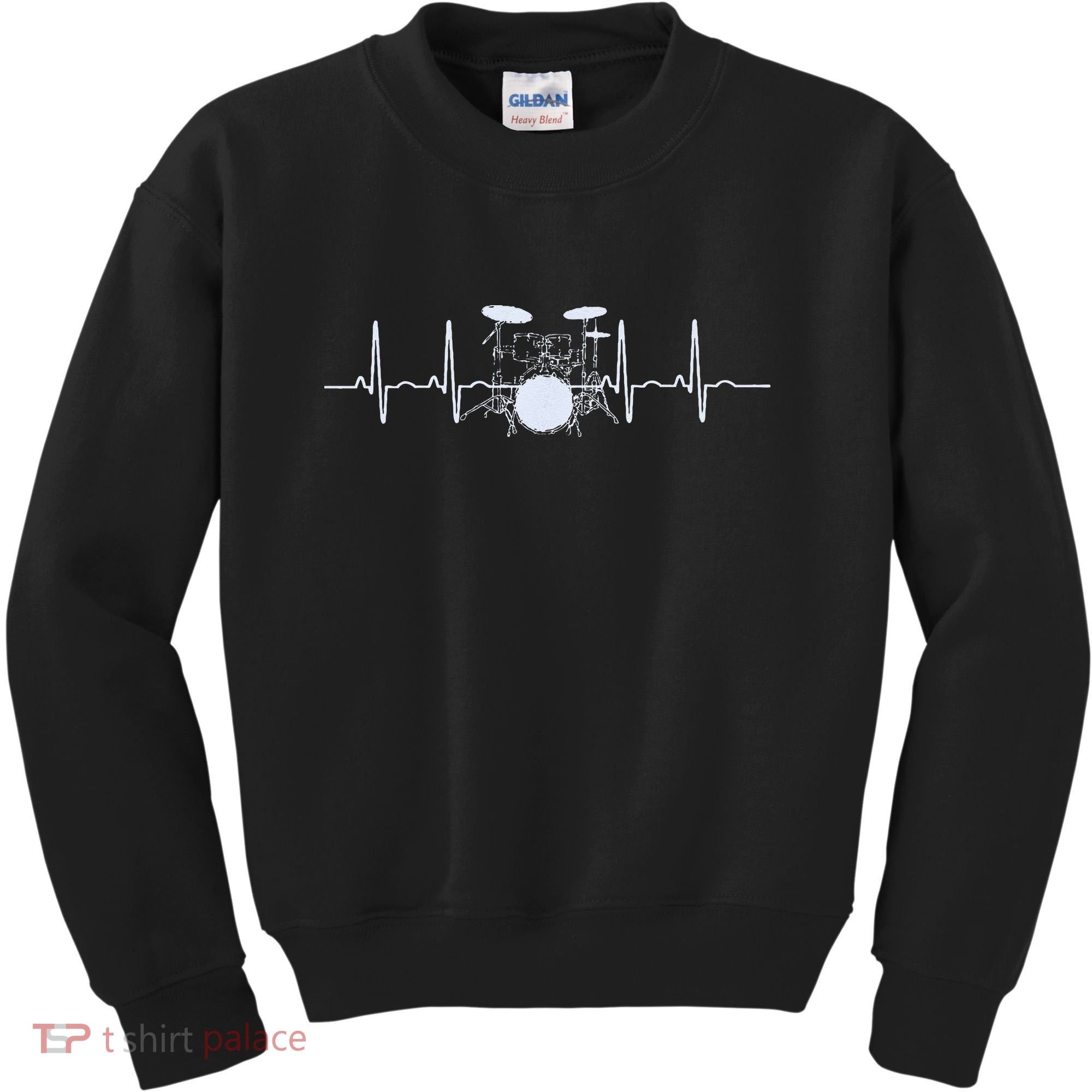 Drum Heartbeat Lifeline Music Lover Gift Drummer Kids Sweatshirt