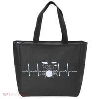 Drum Heartbeat Lifeline Music Lover Gift Drummer Tote Bag thumb 0