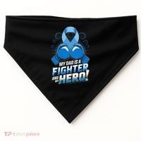 Dad Hero Light Blue Prostate Cancer Awareness USA-Made Doggie Bandana thumb 0