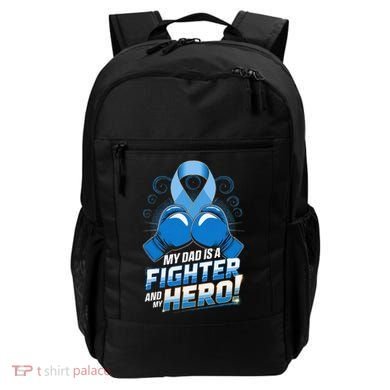 Dad Hero Light Blue Prostate Cancer Awareness Backpack