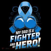 Dad Hero Light Blue Prostate Cancer Awareness Bucket Hat thumb 4
