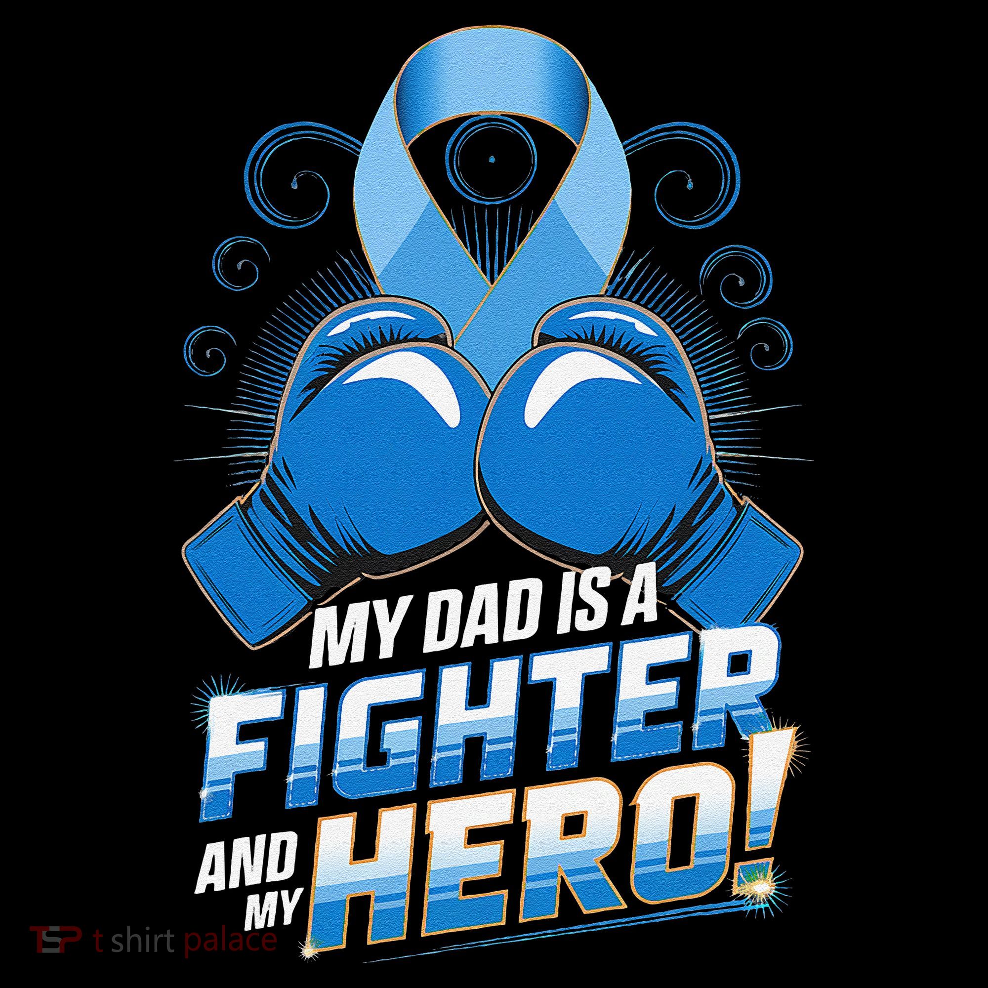 Dad Hero Light Blue Prostate Cancer Awareness Coffee Mug