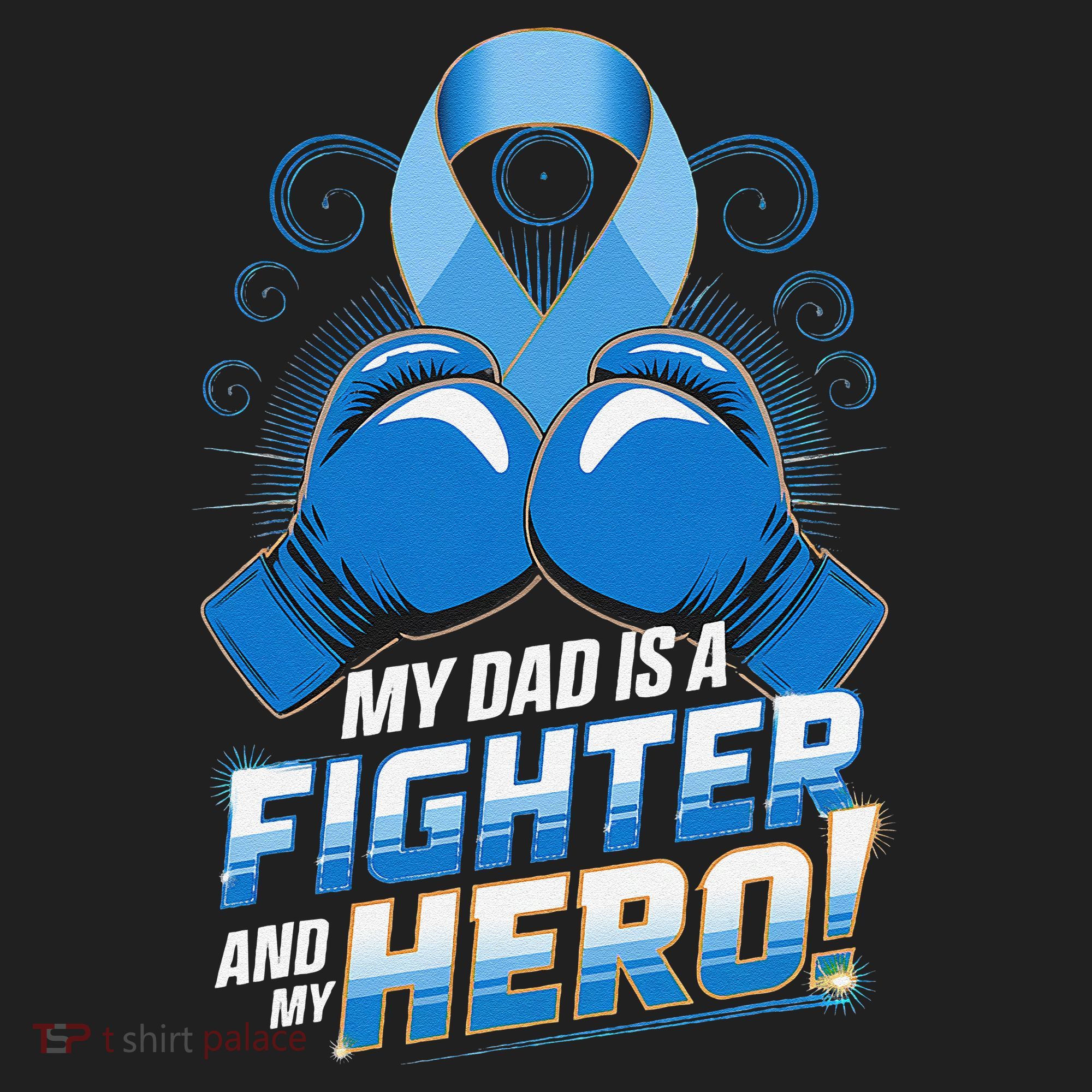 Dad Hero Light Blue Prostate Cancer Awareness Tumbler