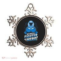Dad Hero Light Blue Prostate Cancer Awareness Ornament thumb 0