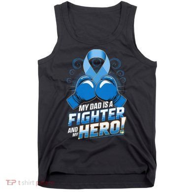 Dad Hero Light Blue Prostate Cancer Awareness Tank Top
