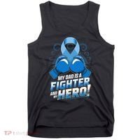 Dad Hero Light Blue Prostate Cancer Awareness Tank Top thumb 0