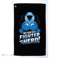 Dad Hero Light Blue Prostate Cancer Awareness Golf Towel thumb 0