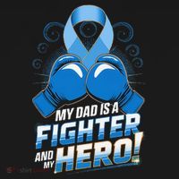 Dad Hero Light Blue Prostate Cancer Awareness Tote Bag thumb 4