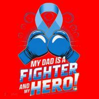 Dad Hero Light Blue Prostate Cancer Awareness Santa Hat thumb 1