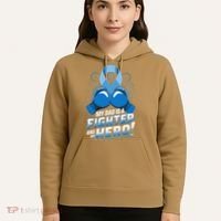 Dad Hero Light Blue Prostate Cancer Awareness Hoodie thumb 5