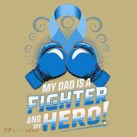Dad Hero Light Blue Prostate Cancer Awareness Hoodie thumb 7