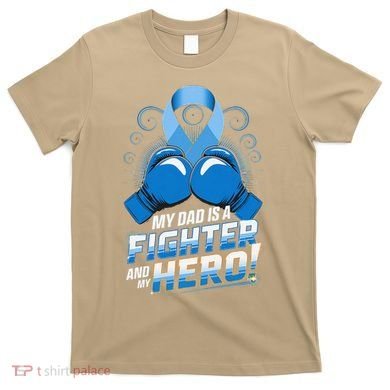Dad Hero Light Blue Prostate Cancer Awareness T-Shirt