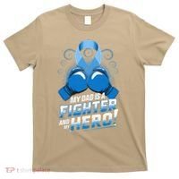 Dad Hero Light Blue Prostate Cancer Awareness T-Shirt thumb 0
