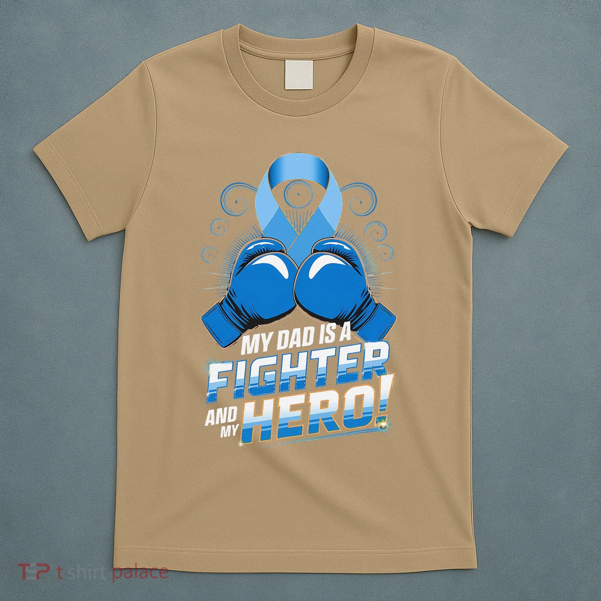 Dad Hero Light Blue Prostate Cancer Awareness T-Shirt