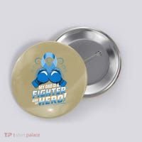 Dad Hero Light Blue Prostate Cancer Awareness Button thumb 0