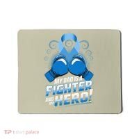 Dad Hero Light Blue Prostate Cancer Awareness Mousepad thumb 0