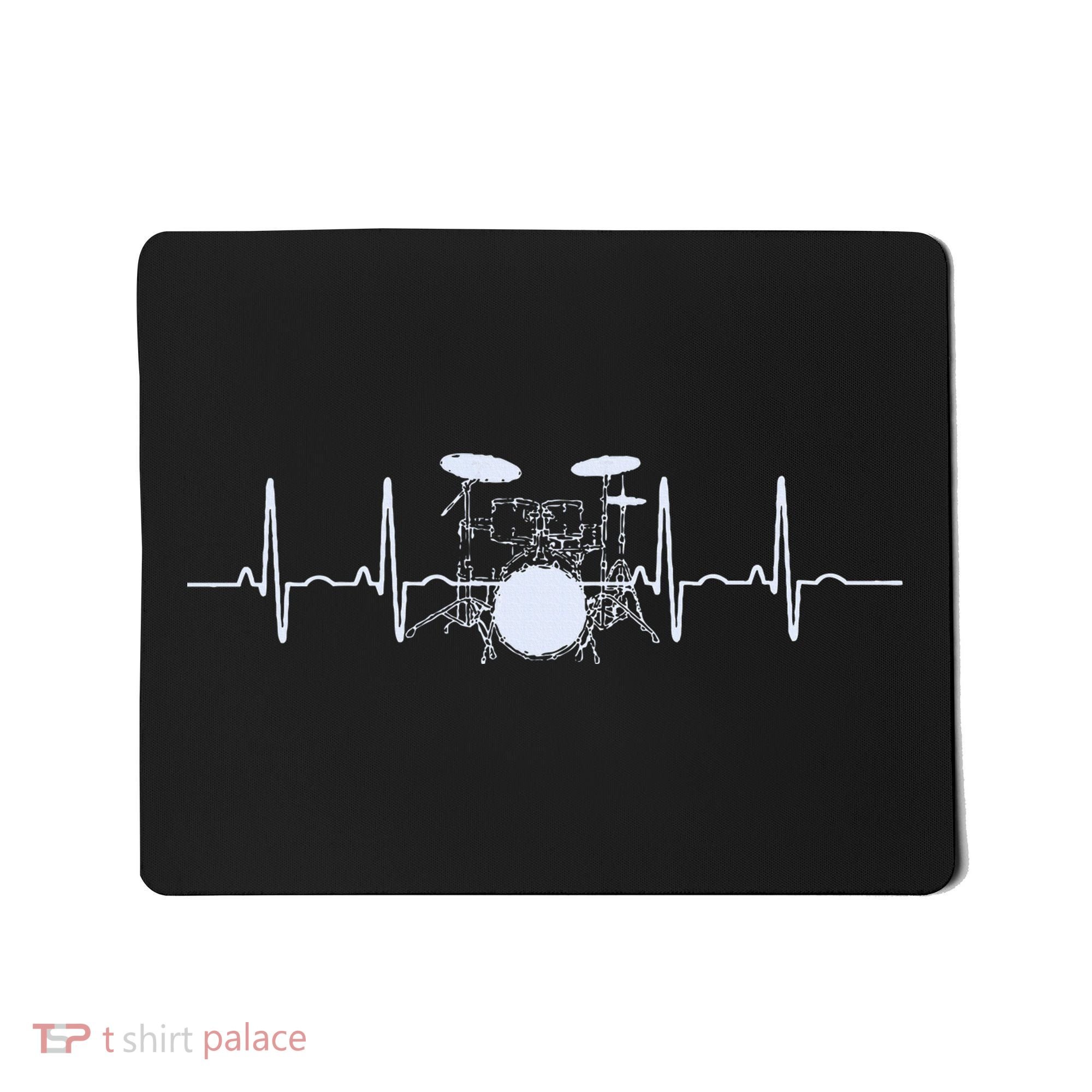 Drum Heartbeat Lifeline Music Lover Gift Drummer Mousepad