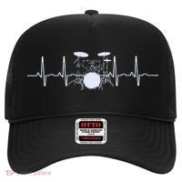 Drum Heartbeat Lifeline Music Lover Gift Drummer Hat thumb 0