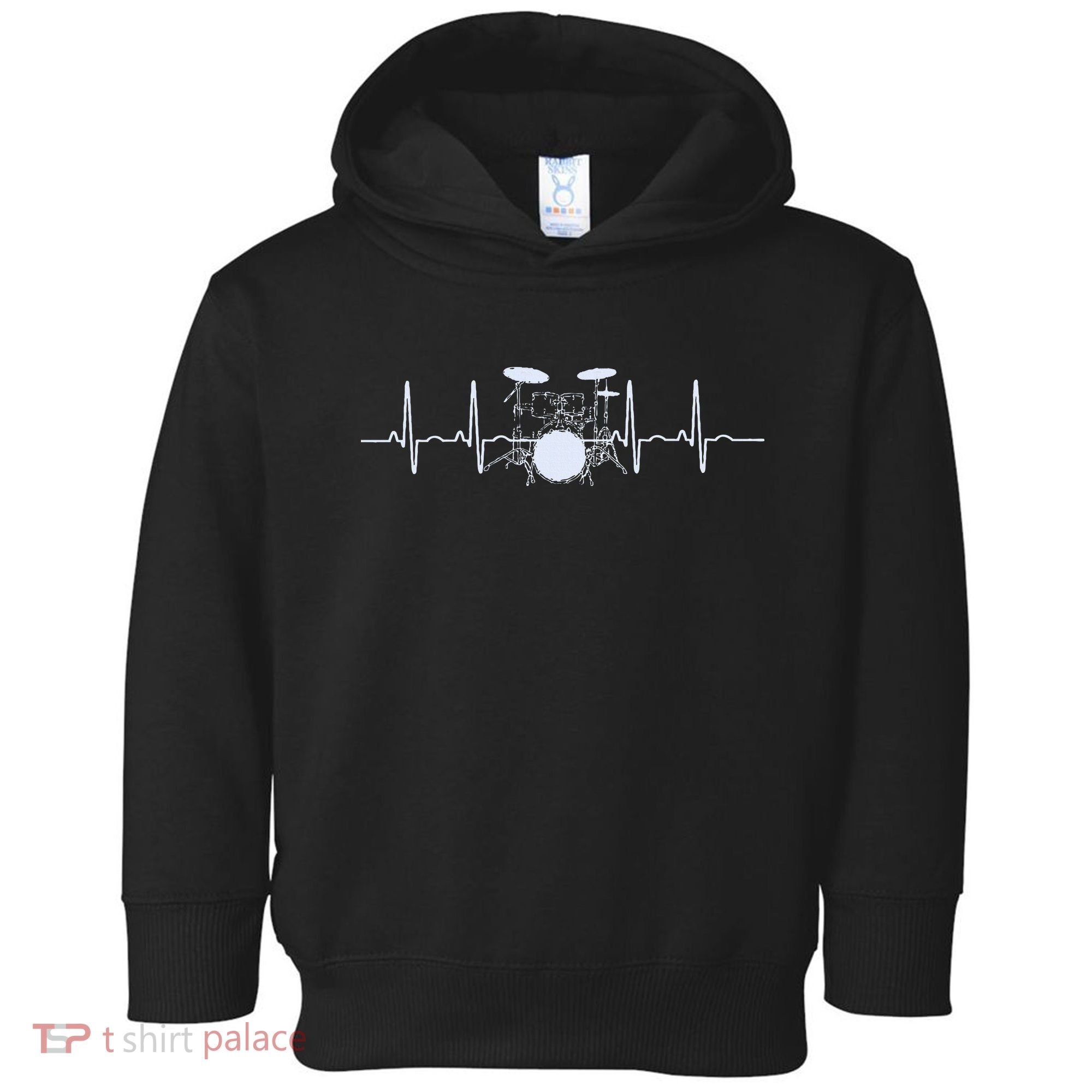 Drum Heartbeat Lifeline Music Lover Gift Drummer Toddler Hoodie