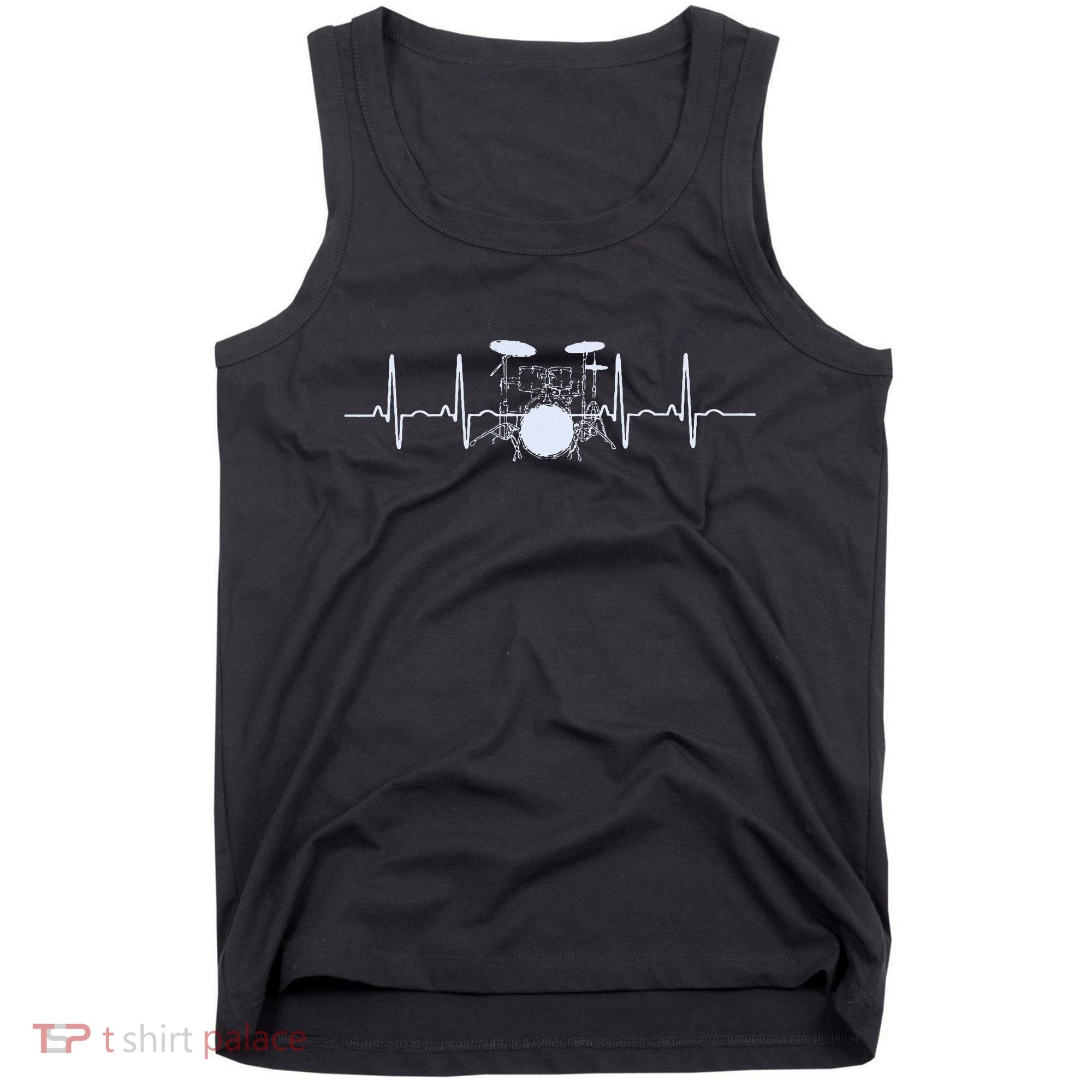 Drum Heartbeat Lifeline Music Lover Gift Drummer Tank Top