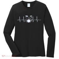 Drum Heartbeat Lifeline Music Lover Gift Drummer Women's Long Sleeve Shirt thumb 0