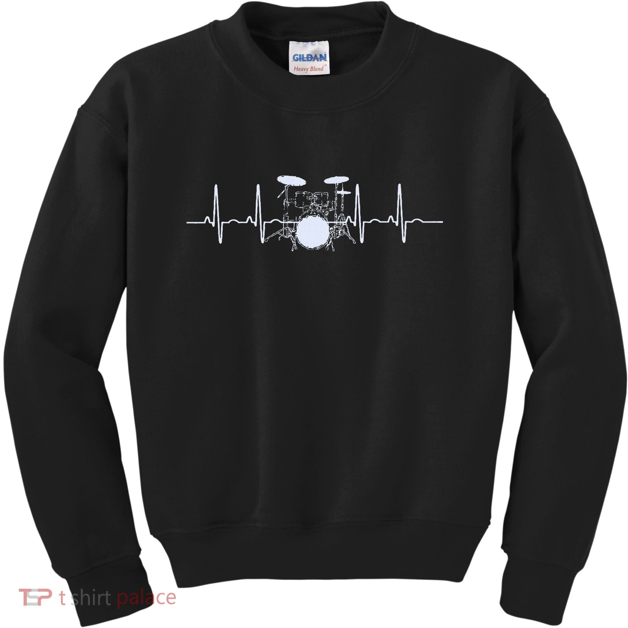 Drum Heartbeat Lifeline Music Lover Gift Drummer Kids Sweatshirt