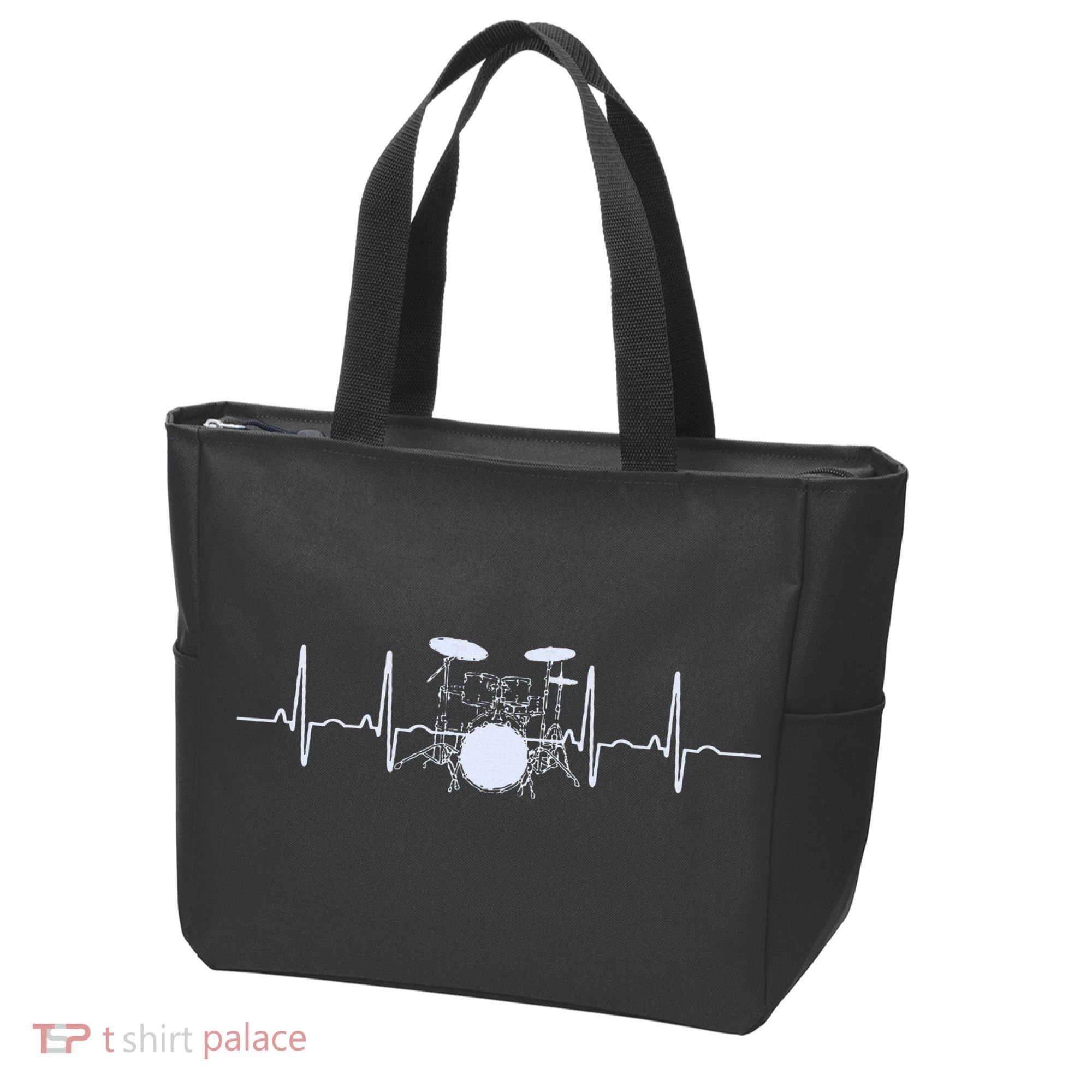 Drum Heartbeat Lifeline Music Lover Gift Drummer Tote Bag