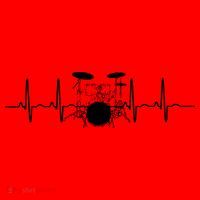 Drum Heartbeat Lifeline Music Lover Gift Drummer Santa Hat thumb 1